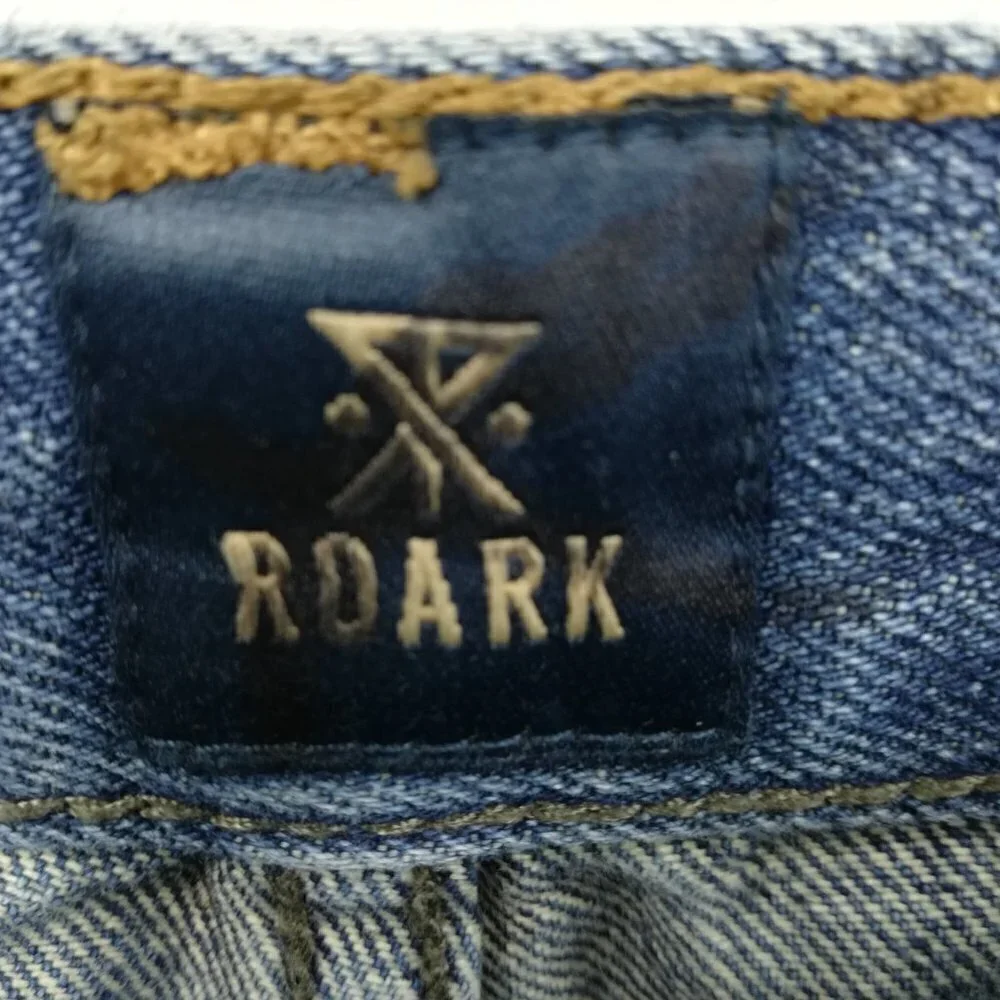 Roark Hwy 133 Slim Straight Fit Stretch Jeans Size 35 x 30 Medium Wash 5 Pocket